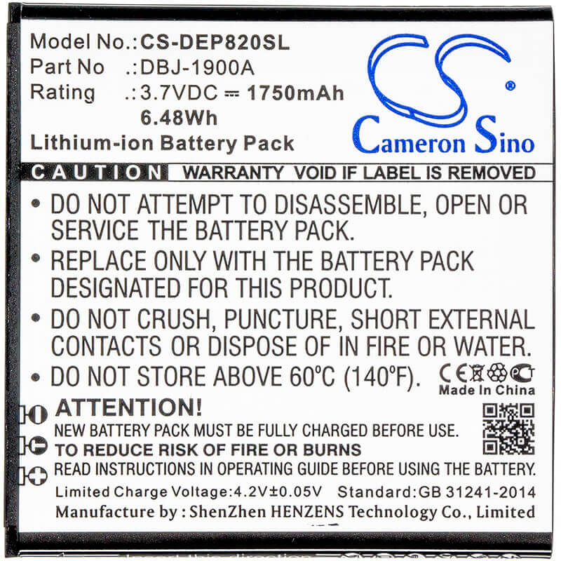 Battery For Doro Liberto 820 3.7v, 1750mah - 6.48wh Mobile, SmartPhone Cameron Sino Technology Limited   