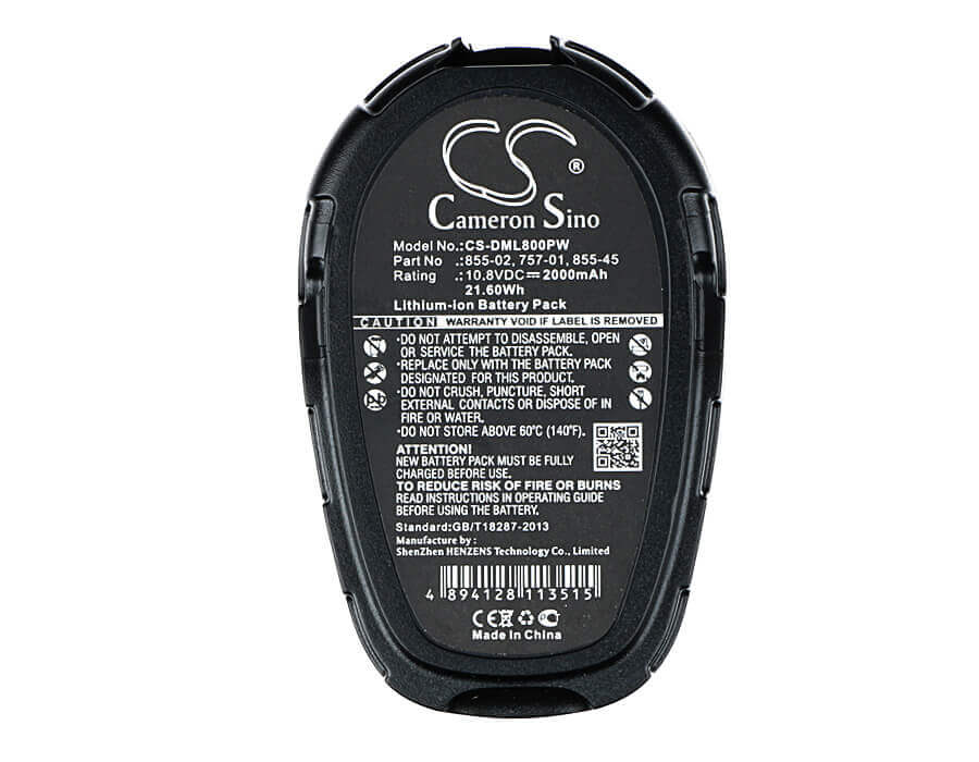 Battery For Dremel 8000-01, 8001-01, 10.8v, 2000mah - 21.60wh Power Tools Cameron Sino Technology Limited (Power Tools)   