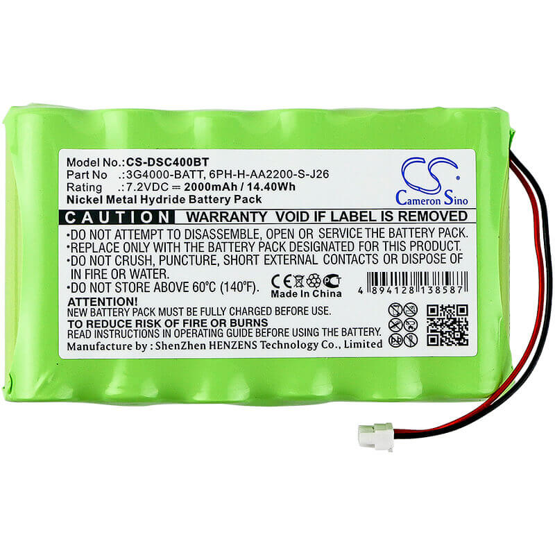 Alarm Battery For Dsc, 3g4000 Cellular Communicators 7.2v, 2000mah - 14.40wh Alarm System Cameron Sino Technology Limited   