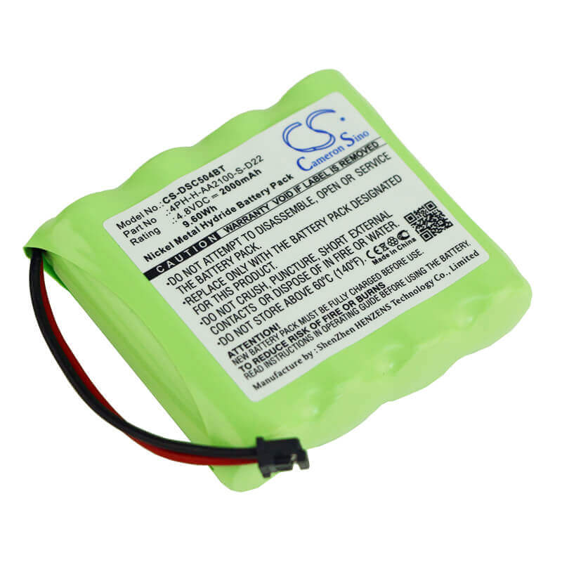 Alarm Battery For Dsc, Ws4920he Wireless Repeater, Wtk5504 Wireless Keypad 4.8v, 2000mah - 9.60wh Alarm System Cameron Sino Technology Limited   