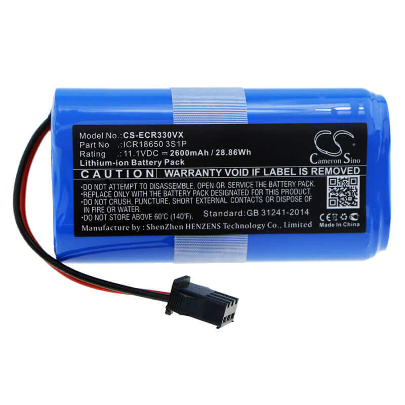 Battery For Ecovacs, Cen330, Cr330, Cr333 11.1v, 2600mah - 28.86wh Vacuum Cameron Sino Technology Limited   