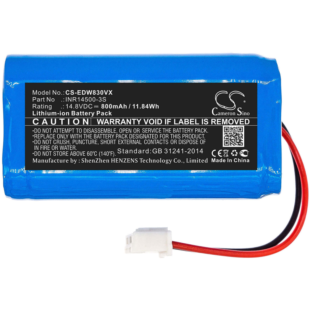 Battery For Ecovacs, W830, W830-rd, W830s 14.8v, 800mah - 11.84wh Vacuum Cameron Sino Technology Limited   