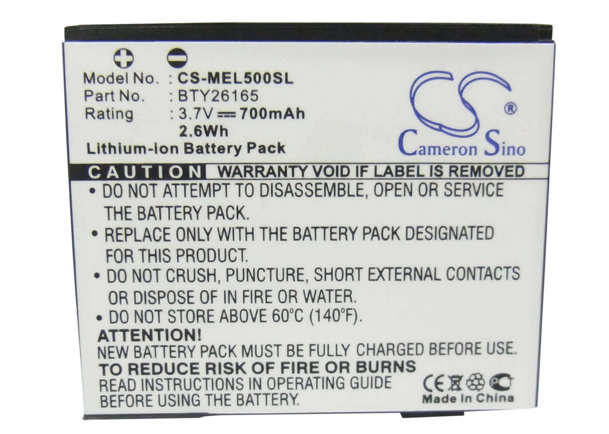 Battery For Emporia Elson El500, Mobistel El500 3.7v, 700mah - 2.59wh PDA, Pocket PC Cameron Sino Technology Limited   