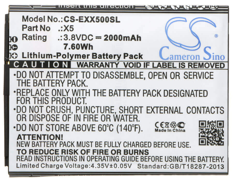 Battery For Explay X5 3.8v, 2000mah - 7.60wh Mobile, SmartPhone Cameron Sino Technology Limited   