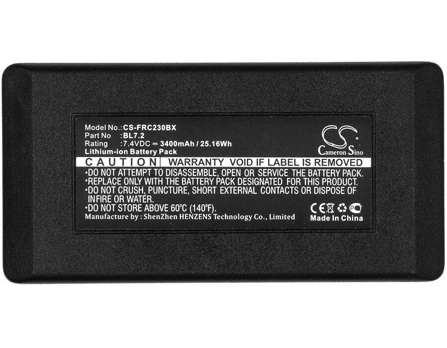 Crane Remote Battery For Falard, Rc12ri, Rcir12, Tim12 7.4v, 3400mah - 25.16wh Crane Remote Control Cameron Sino Technology Limited   