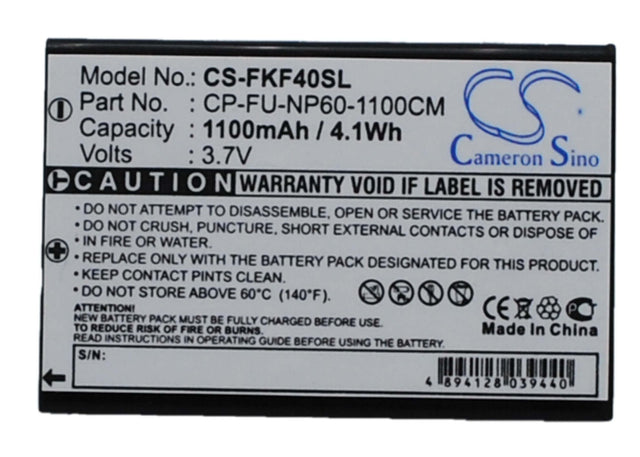 Battery For Falk Cross, Ibex, Ibex 30 3.7v, 1100mah - 4.07wh GPS, Navigator Cameron Sino Technology Limited   