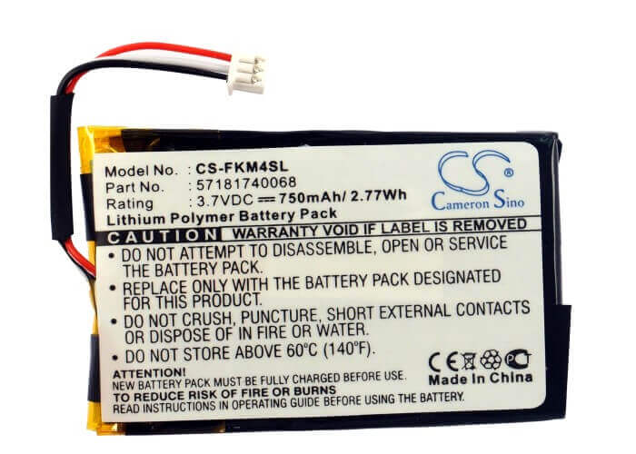 Battery For Falk M2, M4, M6 3.7v, 750mah - 2.78wh GPS, Navigator Cameron Sino Technology Limited   