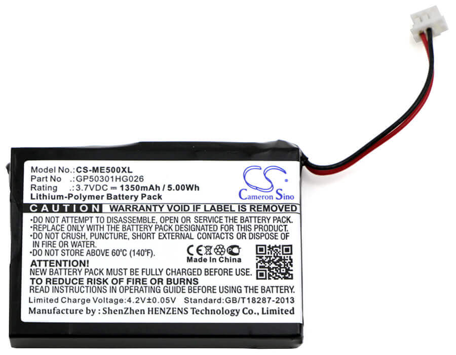 Battery For Firedoggolf Xl2300 3.7v, 1350mah - 5.00wh GPS, Navigator Cameron Sino Technology Limited   