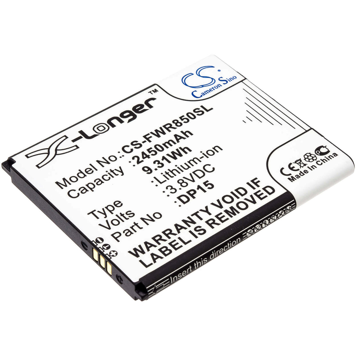 Battery For Franklin Wireless, R850 3.8v, 2450mah - 9.31wh Hotspot Cameron Sino Technology Limited   