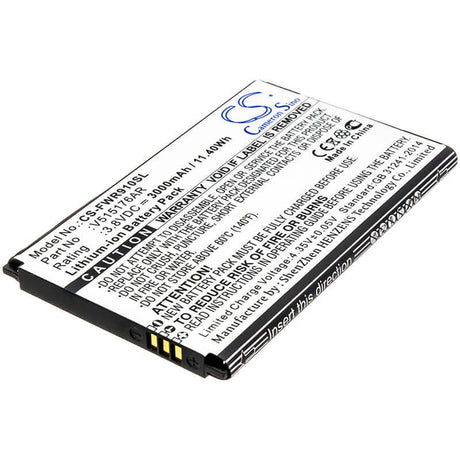 Battery For Franklin Wireless, R910 3.8v, 3000mah - 11.40wh Hotspot Cameron Sino Technology Limited   