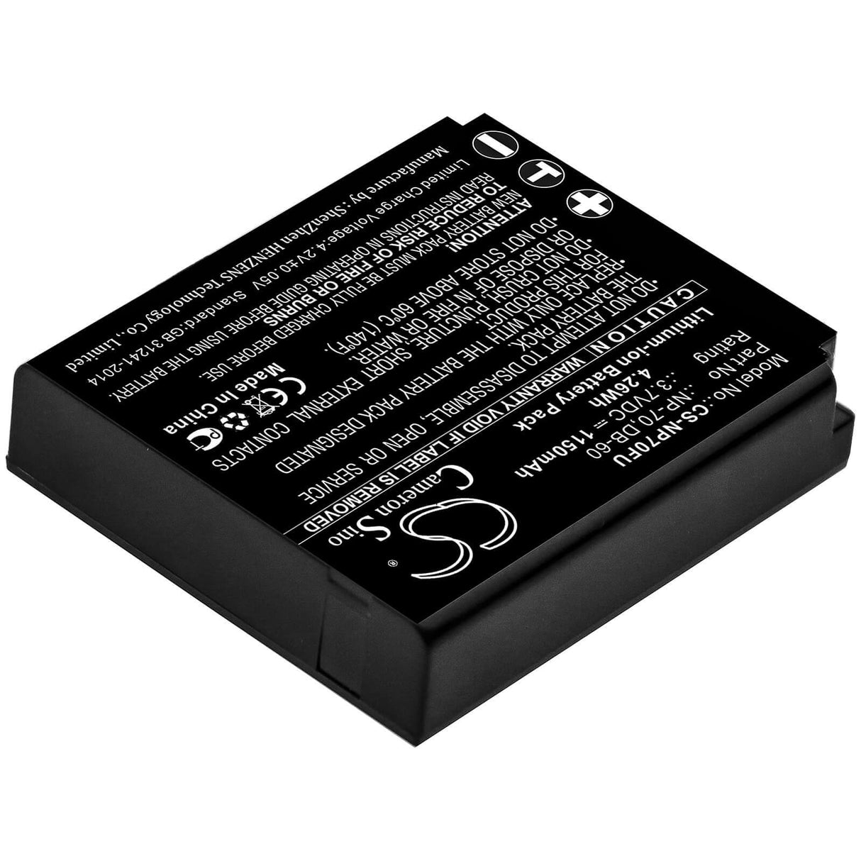 Battery For Fujifilm Finepix F20, Finepix F40fd, 3.7v, 1150mah - 4.26wh Camera Cameron Sino Technology Limited   