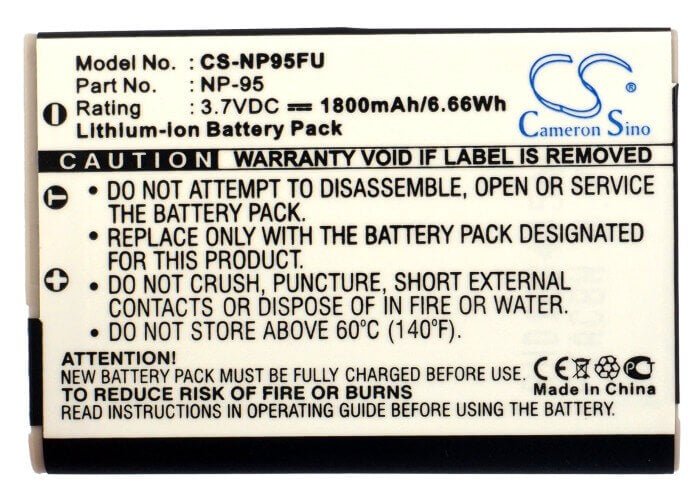 Battery For Fujifilm Finepix F30, Finepix F31fd 3.7v, 1800mah - 6.66wh Camera Cameron Sino Technology Limited   