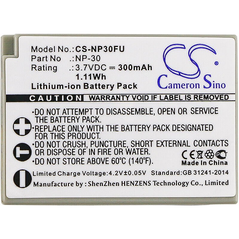 Battery For Fujifilm Finepix F440, Finepix F440 Zoom, Finepix F450 3.7v, 300mah - 1.11wh Camera Cameron Sino Technology Limited   