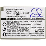 Battery For Fujifilm Finepix F440, Finepix F440 Zoom, Finepix F450 3.7v, 300mah - 1.11wh Camera Cameron Sino Technology Limited   