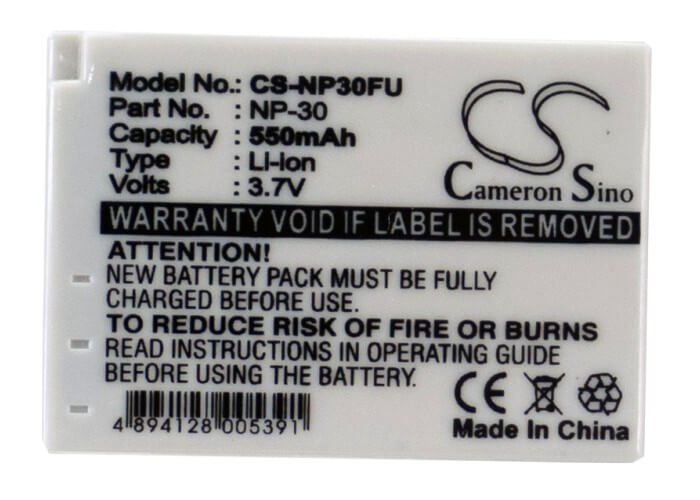 Battery For Fujifilm Finepix F440, Finepix F440 Zoom, Finepix F450 3.7v, 300mah - 1.11wh Camera Cameron Sino Technology Limited   