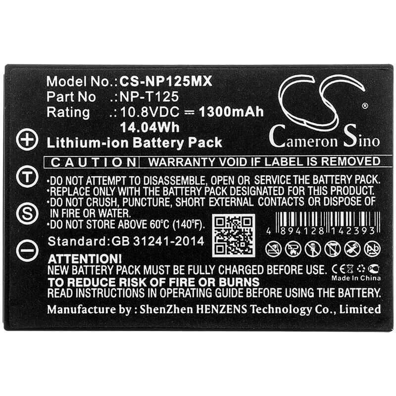 Camera battery For Fujifilm, Gfx 50s, Medium Format Gfx 10.8v, 1300mah - 14.04wh Camera Cameron Sino Technology Limited   