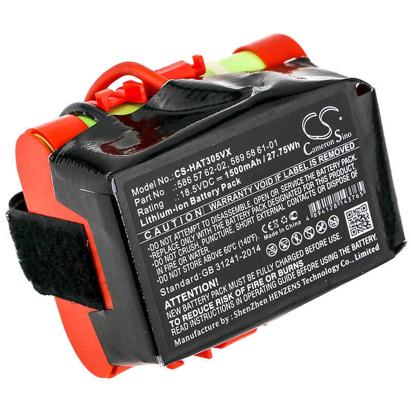 Battery For Gardena, Mcculloch Rob R600, R40 18.5v, 1500mah - 27.75wh Lawn Mowers Cameron Sino Technology Limited   