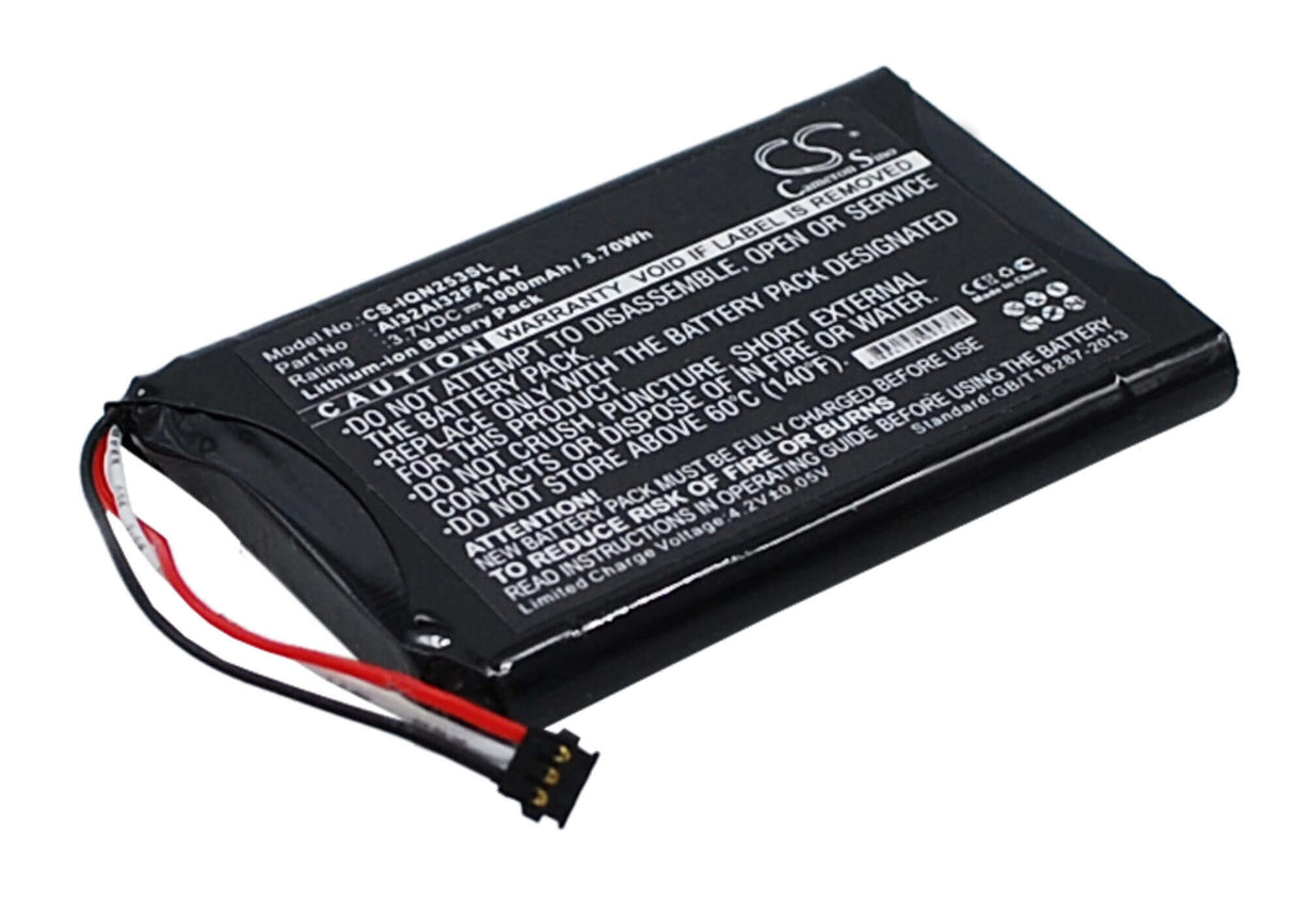 Battery For Garmin 010-01187-01, Nuvi 2539lm, Nuvi 2539lmt 3.7v, 1000mah - 3.70wh GPS, Navigator Cameron Sino Technology Limited   