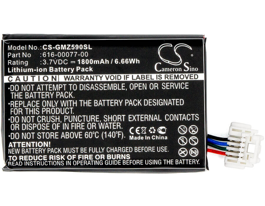 Battery For Garmin, 010-01603-10, Zumo 590, Zumo 590lm 3.7v, 1800mah - 6.66wh GPS, Navigator Cameron Sino Technology Limited   