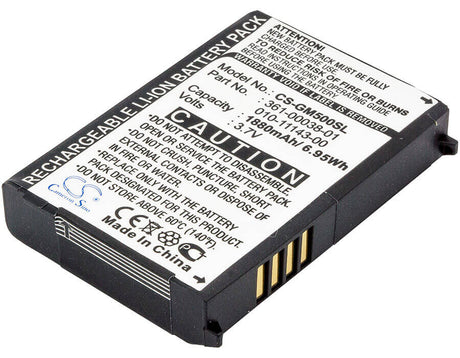 Battery For Garmin, Aera 500, Aera 550, Nuni 550, Nuvi 500, Nuvi 510 3.7v, 1880mah - 6.96wh Batteries for Electronics Cameron Sino Technology Limited   