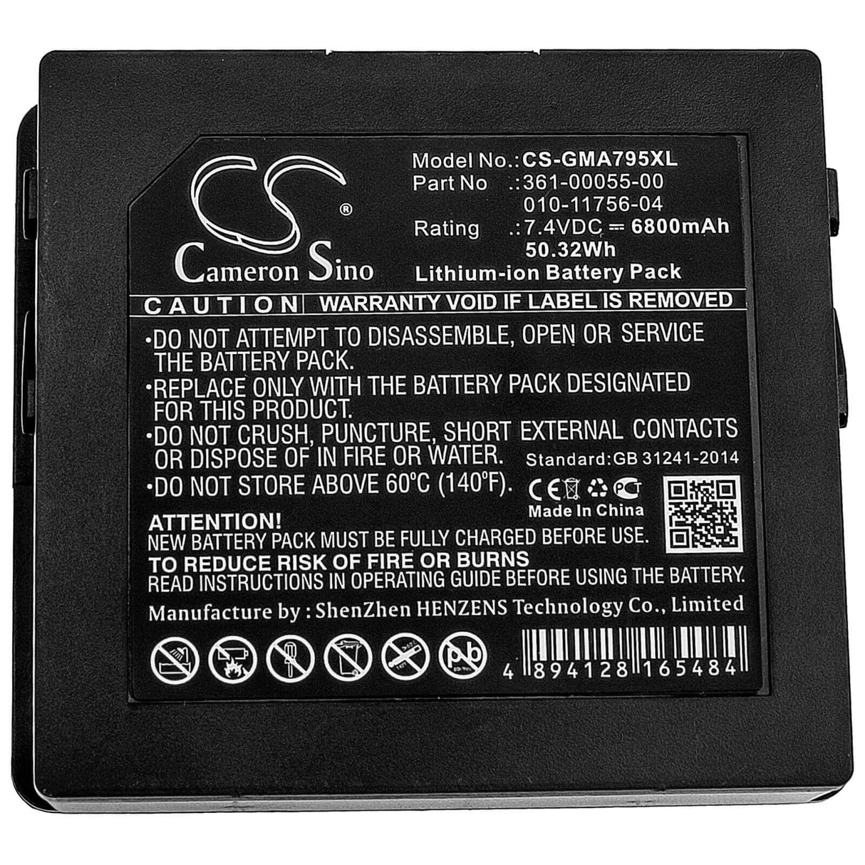 Battery For Garmin, Aera 795, Aera 796 7.4v, 6800mah - 50.32wh GPS, Navigator Cameron Sino Technology Limited   