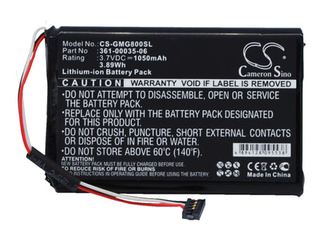 GPS battery For Garmin Approach G8 3.7v, 1050mah - 3.89wh GPS, Navigator Cameron Sino Technology Limited   