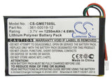 Battery For Garmin, Edge 605, Edge 705 3.7v, 1250mah - 4.63wh GPS, Navigator Cameron Sino Technology Limited   