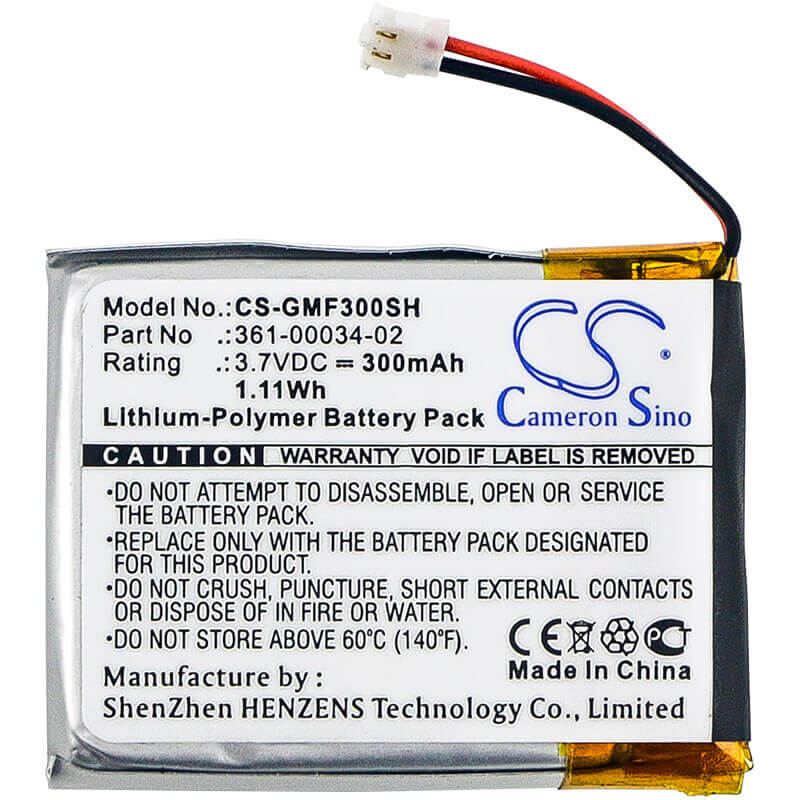 Battery For Garmin, Fenix 3, Fenix 3 Hr, 3.7v, 300mah - 1.11wh Batteries for Electronics Cameron Sino Technology Limited   