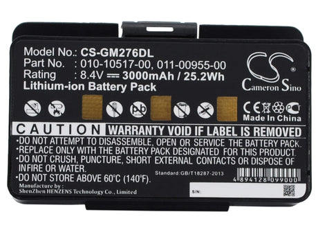 Battery For Garmin Gpsmap 276, Gpsmap 276c, Gpsmap 296, Gpsmap 376, 8.4v, 3000mah - 25.20wh GPS, Navigator Cameron Sino Technology Limited   