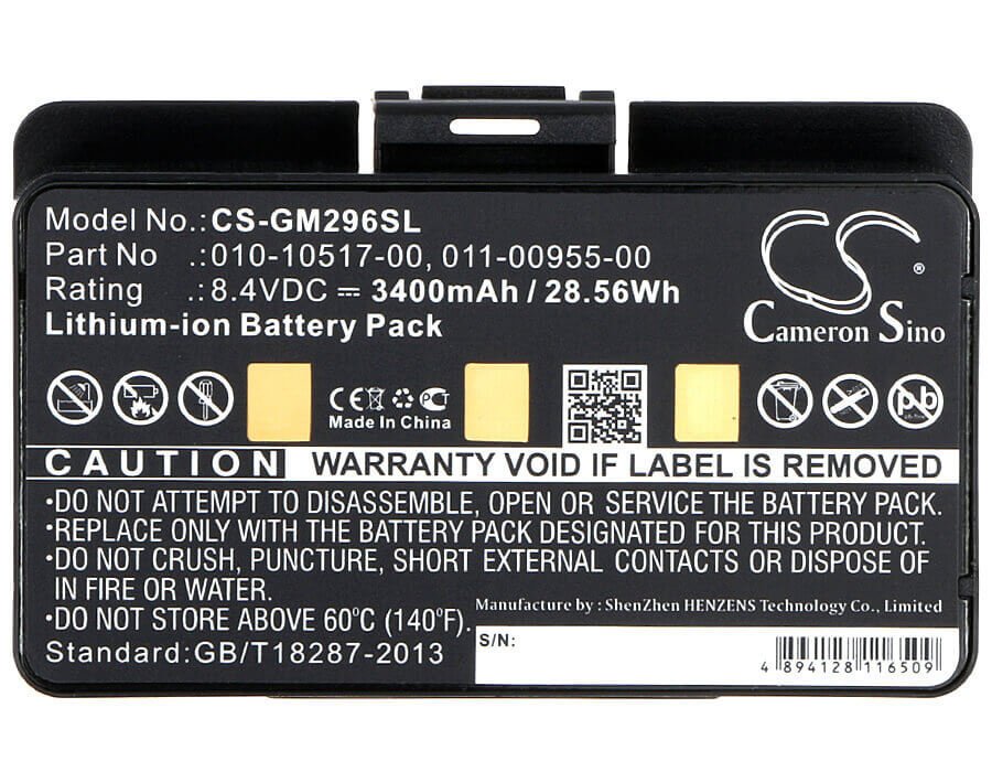 Battery For Garmin Gpsmap 276, Gpsmap 276c, Gpsmap 296, Gpsmap 376 8.4v, 3400mah - 28.56wh GPS, Navigator Cameron Sino Technology Limited   