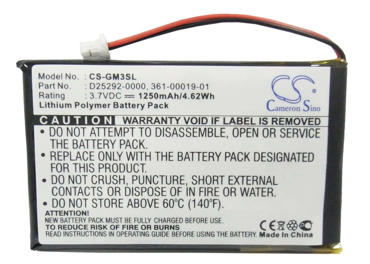 Battery For Garmin Ique M3, Ique M4, 3.7v, 1250mah - 4.63wh GPS, Navigator Cameron Sino Technology Limited   