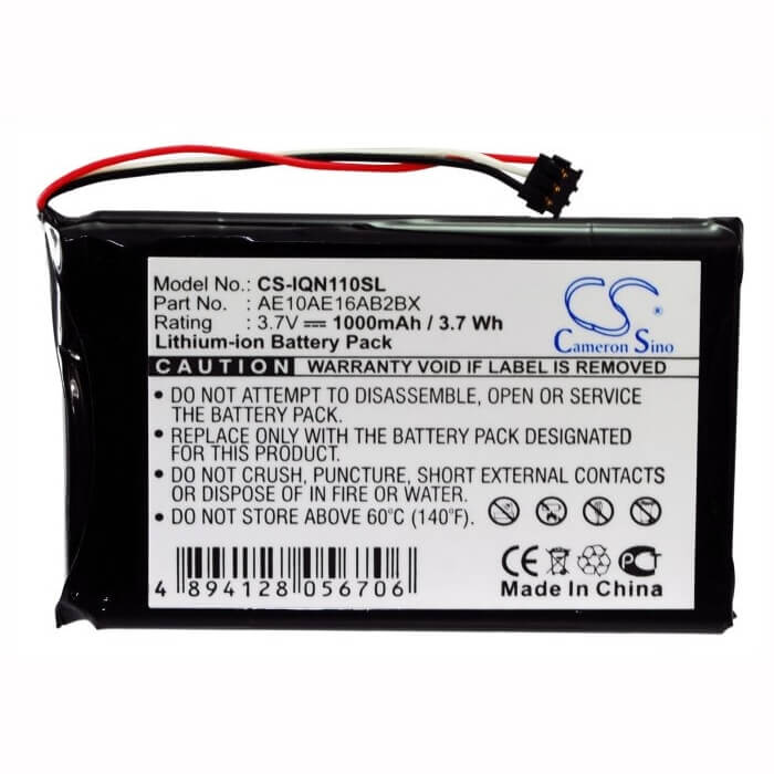 Battery For Garmin Nuvi 1100, Nuvi 1100lm, 3.7v, 1000mah - 3.70wh GPS, Navigator Cameron Sino Technology Limited   