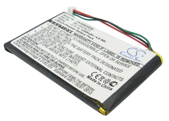 3.7V, Li-Polymer, 1250mAh, GPS battery fits Garmin, 010-00621-10, Nuvi 200, Nuvi 200w, 4.63Wh