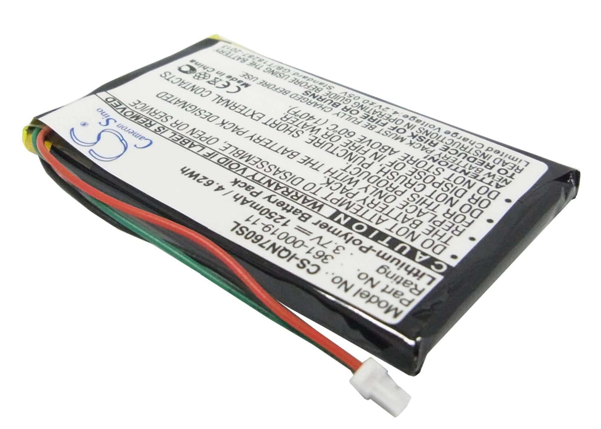 Battery For Garmin, Nuvi 3590, Nuvi 3590lmt, Nuvi 700 (3 Wires) 3.7v, 1250mah - 4.63wh GPS, Navigator Cameron Sino Technology Limited   