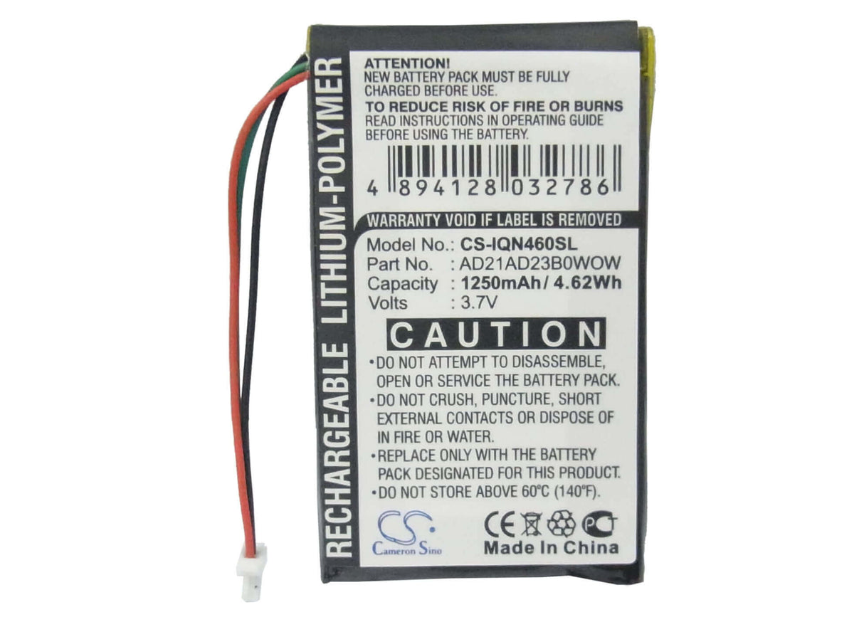 Battery For Garmin, Nuvi 465, Nuvi 465ltm, Nuvi 465t 3.7v, 1250mah - 4.63wh GPS, Navigator Cameron Sino Technology Limited   