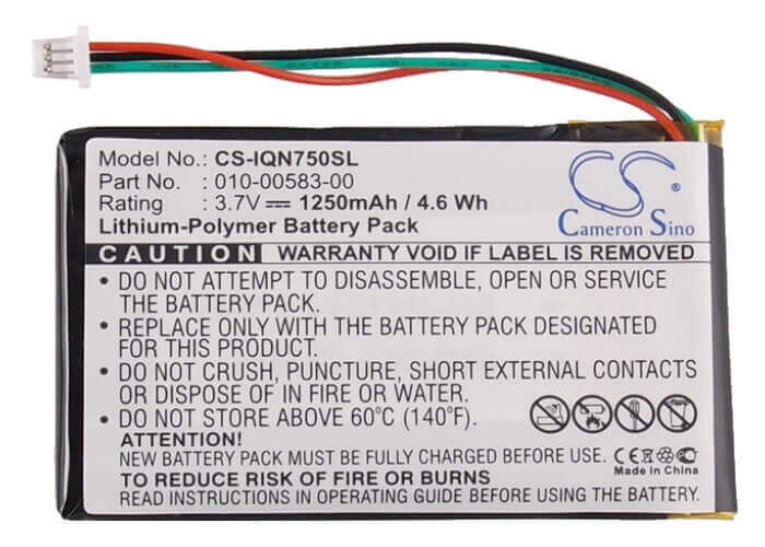 Battery For Garmin Nuvi 750, Nuvi 755, Nuvi 755t 3.7v, 1250mah - 4.63wh GPS, Navigator Cameron Sino Technology Limited   