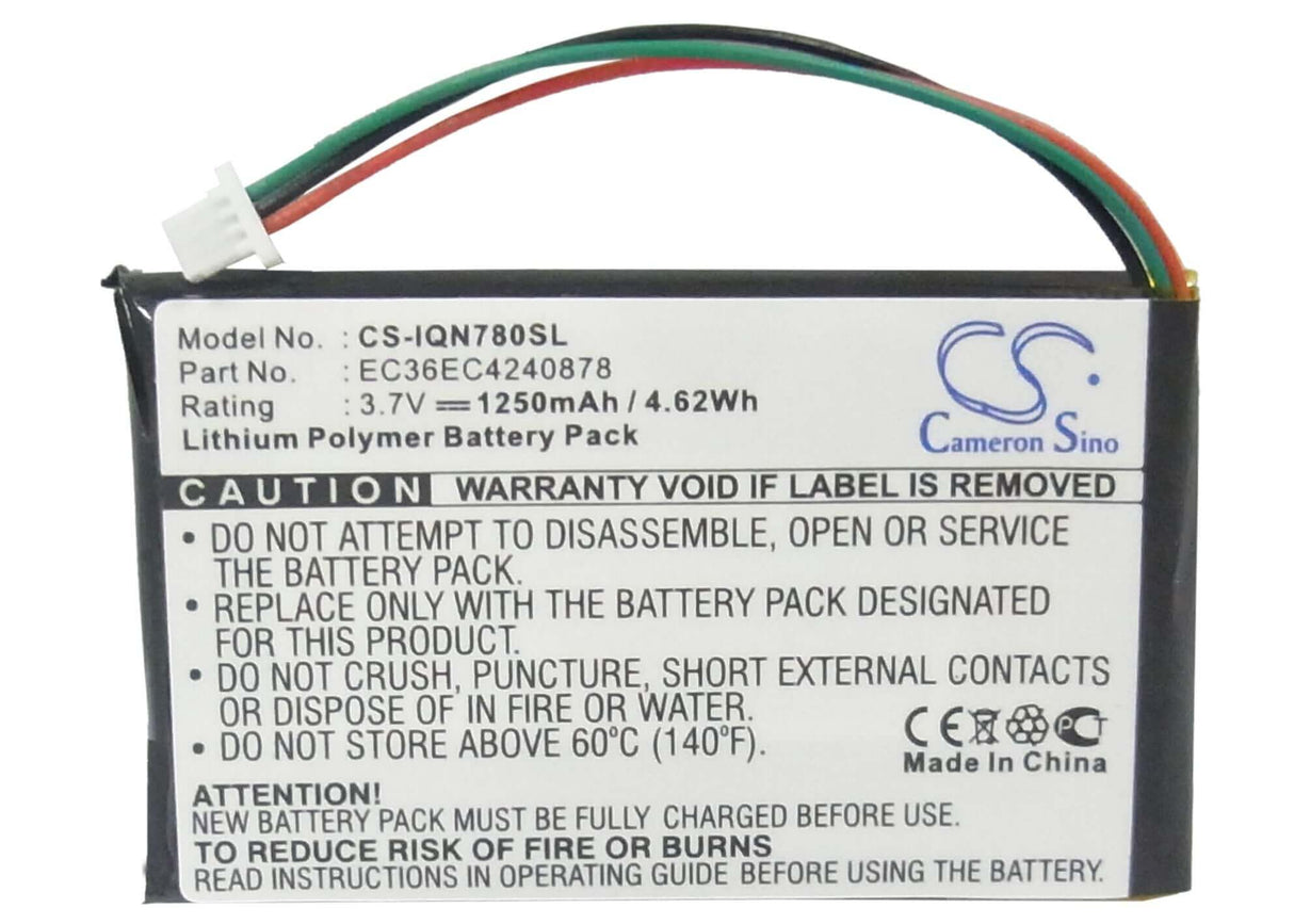 Battery For Garmin Nuvi 780, Nuvi 780t, Nuvi 785 3.7v, 1250mah - 4.63wh GPS, Navigator Cameron Sino Technology Limited   