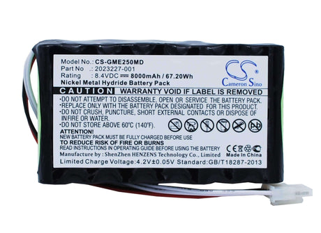 Battery For Ge Dash 2500 8.4v, 8000mah - 67.20wh Medical Cameron Sino Technology Limited (Medical)   