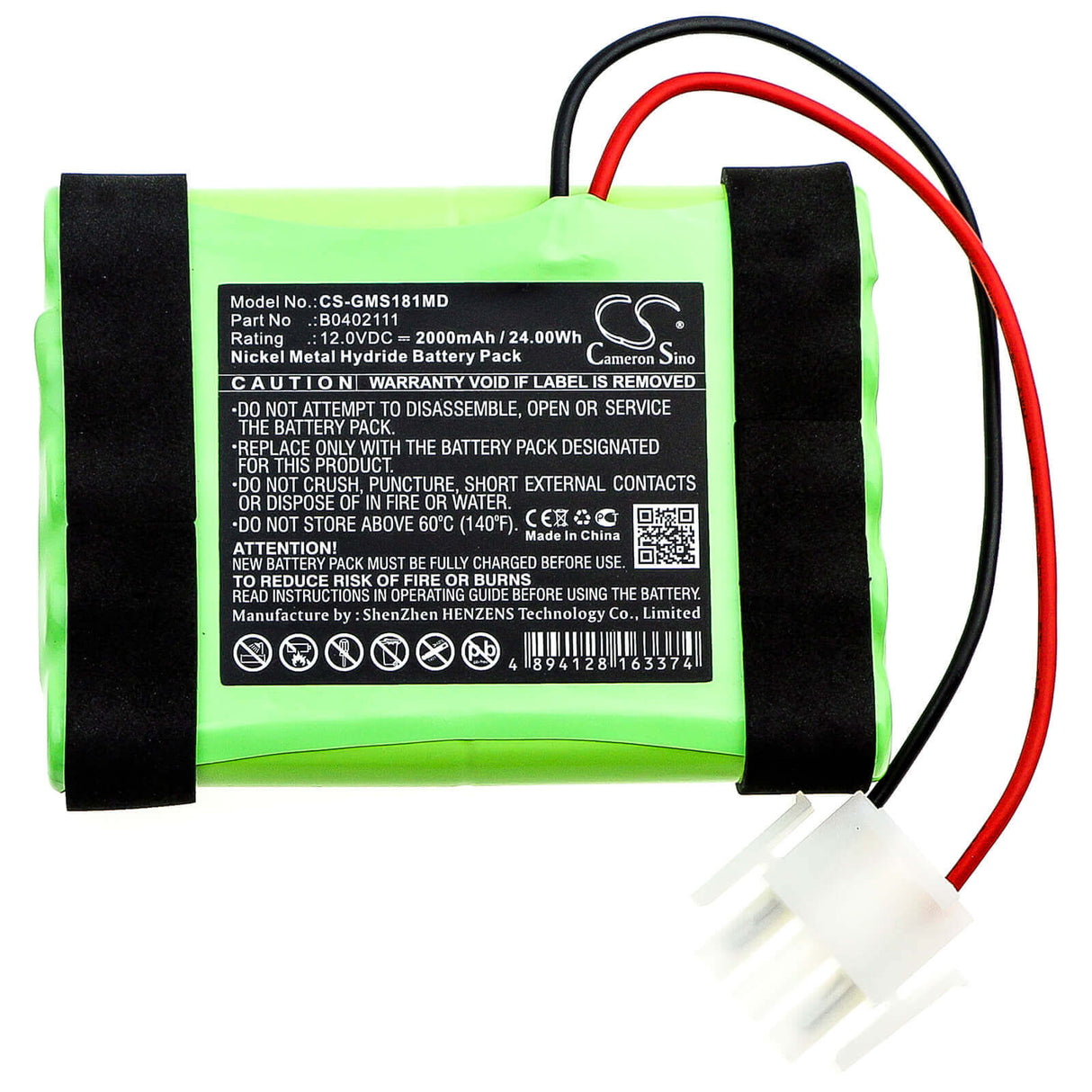 Battery For Ge, Defi, Scp851, Hellige 12v, 2000mah - 24.00wh Medical Cameron Sino Technology Limited (Medical)   