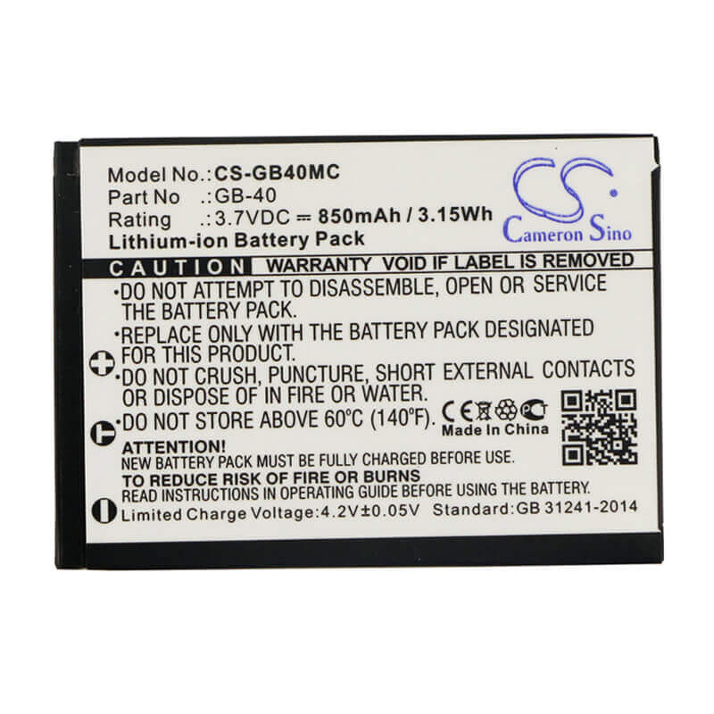 Battery For Ge E1030, E1040, E1050tw, E1240, 3.7v, 1000mah - 3.70wh Camera Cameron Sino Technology Limited   