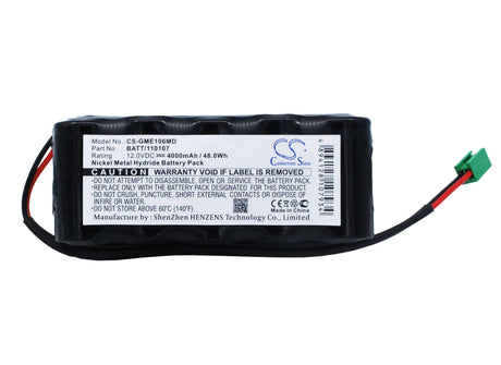 Battery For Ge Eagle Monitor 1000, Eagle Monitor 1006, Eagle Monitor 1008 12.0v, 4000mah - 48.00wh Medical Cameron Sino Technology Limited (Medical)   