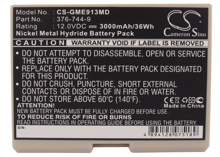 Battery For Ge Hellige Defibrillator, Cardioserv, Scp-913 12.0v, 3000mah - 36.00wh Medical Cameron Sino Technology Limited (Medical)   