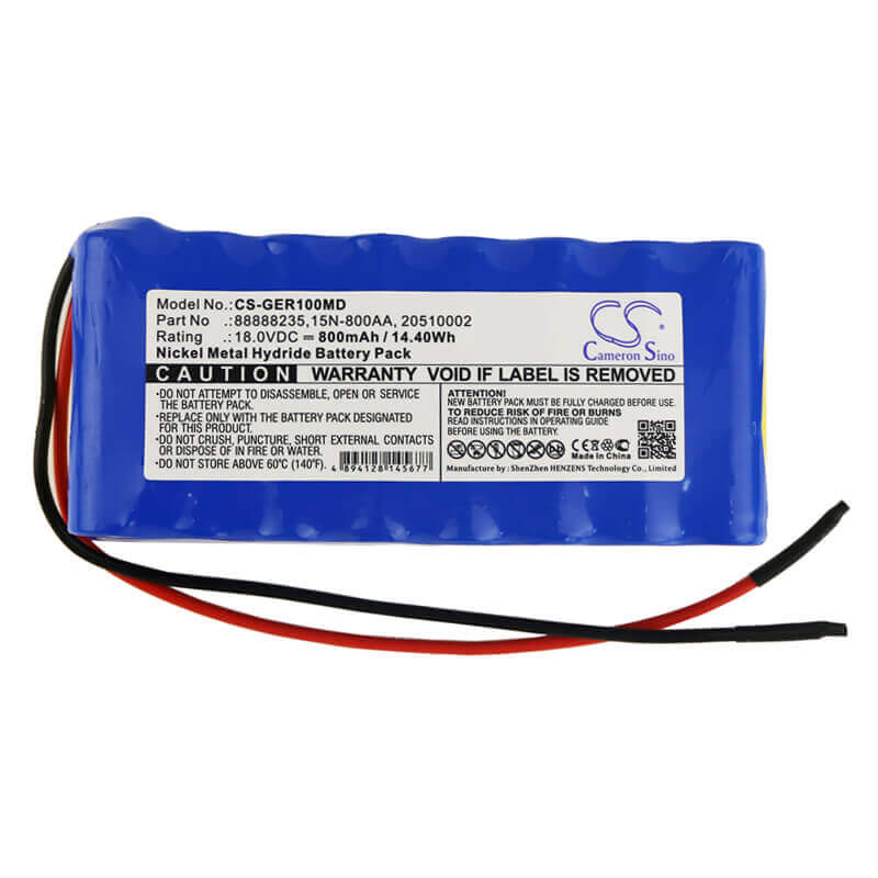 Battery For Ge, Responder 1000, Responder 1100 18v, 800mah - 14.40wh Medical Cameron Sino Technology Limited (Medical)   