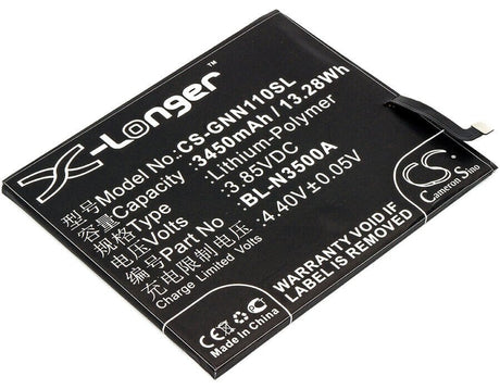 Battery For Gionee, Elife S10, Elife S10 Dual Sim, Elife S10 Dual Sim Td 3.85v, 3450mah - 13.28wh Batteries for Electronics Cameron Sino Technology Limited   