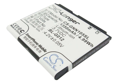 Battery For Gionee Gn105, Td500, C900 3.7v, 1350mah - 5.00wh Mobile, SmartPhone Cameron Sino Technology Limited   