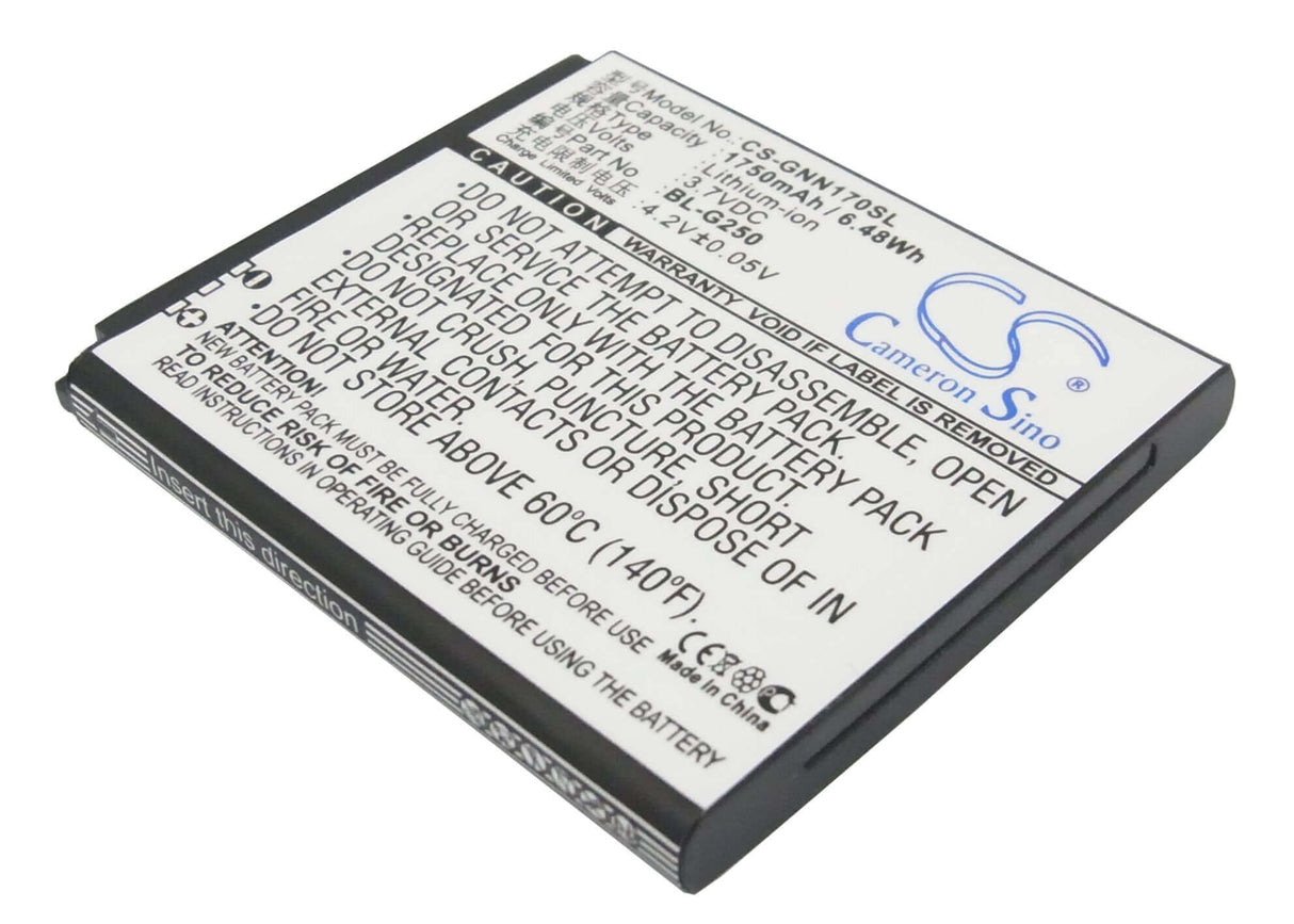 Battery For Gionee Gn170 3.7v, 1750mah - 6.48wh Mobile, SmartPhone Cameron Sino Technology Limited   