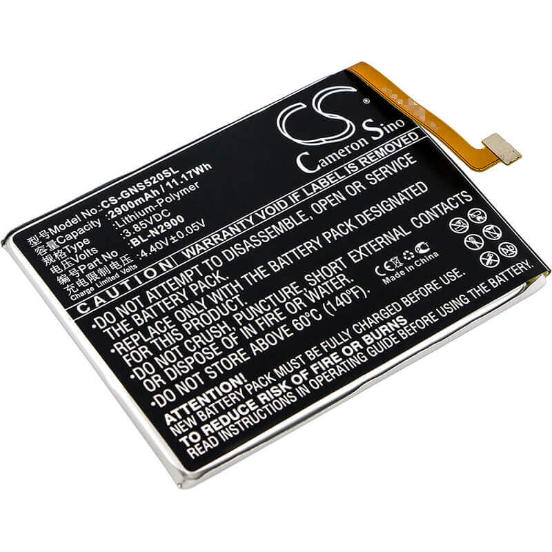 Battery For Gionee, Gn3001, Gn3001l, S5 3.85v, 2900mah - 11.17wh Batteries for Electronics Cameron Sino Technology Limited   