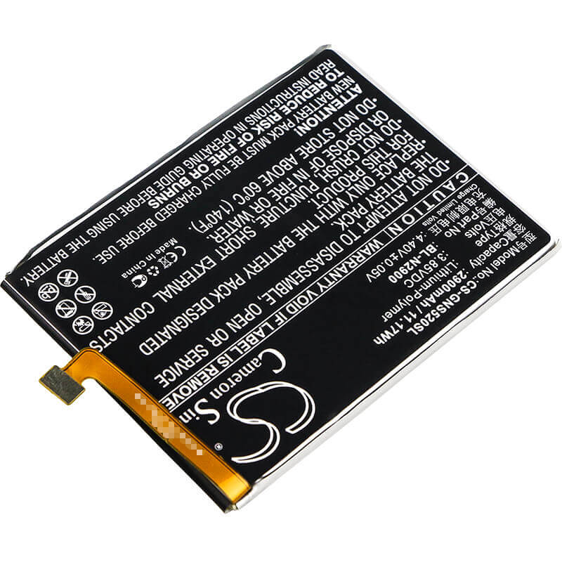 Battery For Gionee, Gn3001, Gn3001l, S5 3.85v, 2900mah - 11.17wh Batteries for Electronics Cameron Sino Technology Limited   