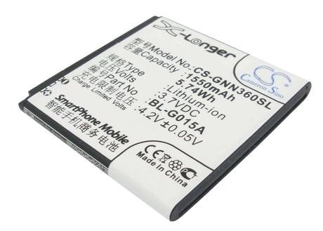 Battery For Gionee Gn305, Gn108, Gn205h 3.7v, 1550mah - 5.74wh Batteries for Electronics Cameron Sino Technology Limited   