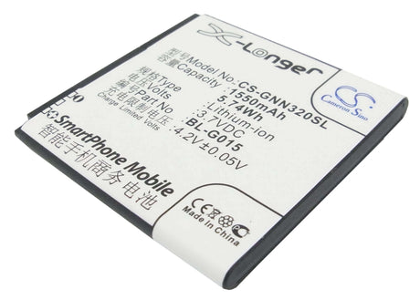 Battery For Gionee Gn320, Gn380, Gn205 3.7v, 1550mah - 5.74wh Mobile, SmartPhone Cameron Sino Technology Limited   